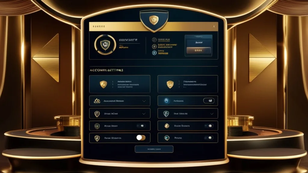 Pannello account Zoccer con impostazioni di sicurezza e profilo